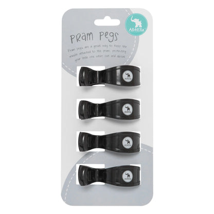 All4Ella - Pram Pegs - 4pk Assorted