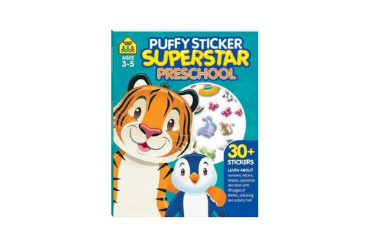 School Zone - Superstar Puffy Stickers Preschool