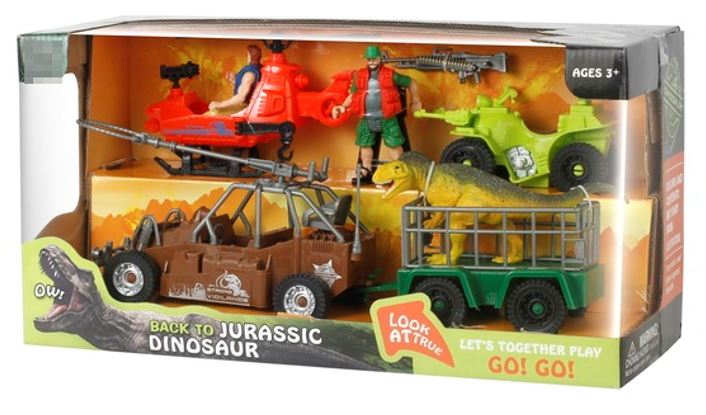 Jurassic Dinosaur Action Jeep Play Pack