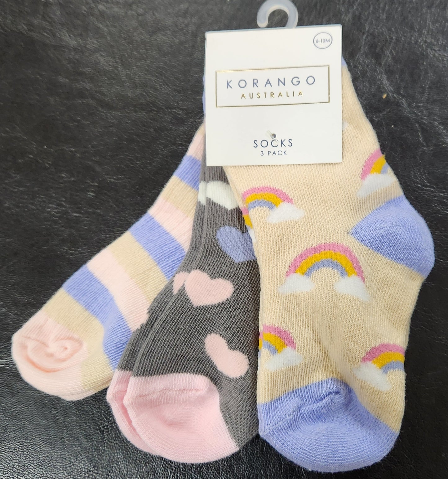 Korango Sunshine & Rainbows Socks 3pk