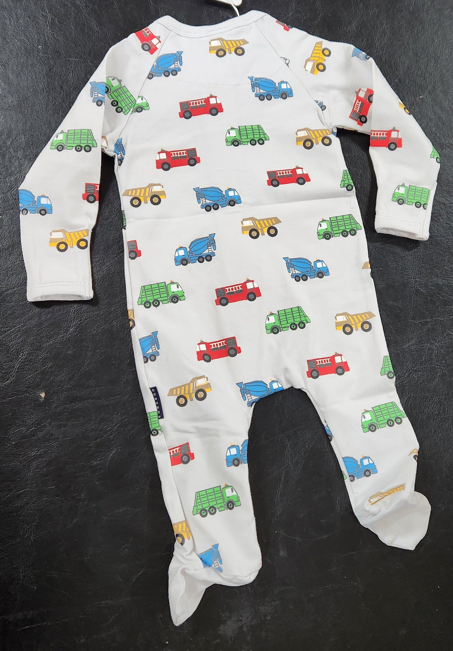 Korango Truck Double Zip Onesie Microchip Grey