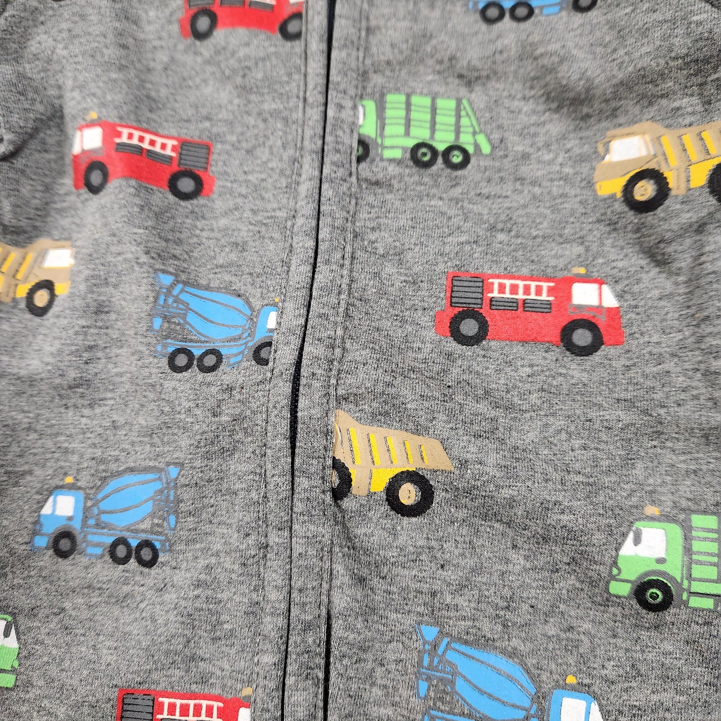 Korango Truck Double Zip Onesie Charcoal