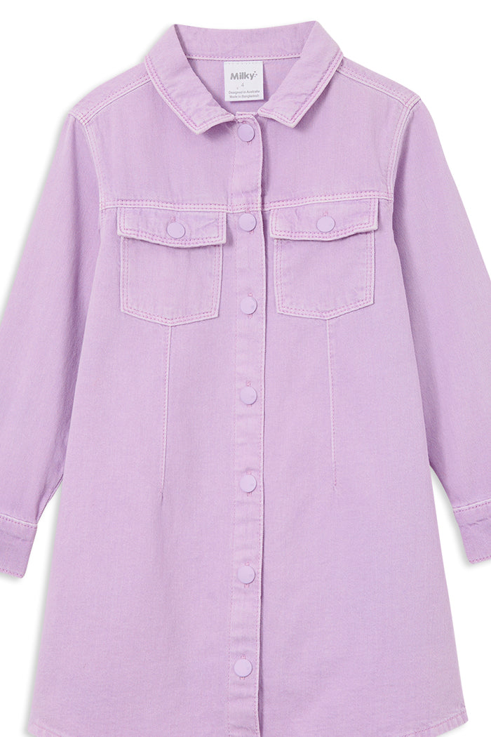 Lavender Denim Dress