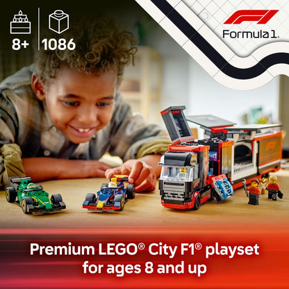 Lego City - F1® Truck with RB20 & AMR24 F1® Cars 60445