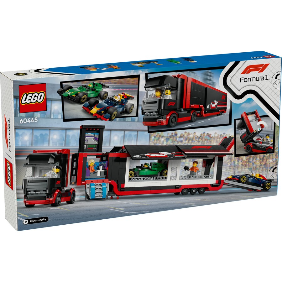 Lego City - F1® Truck with RB20 & AMR24 F1® Cars 60445