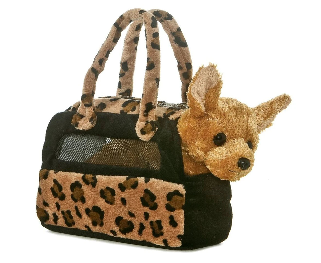 Fancy Pals - Toy Pet Carrier - Chihuahua Leopard Print Carrier