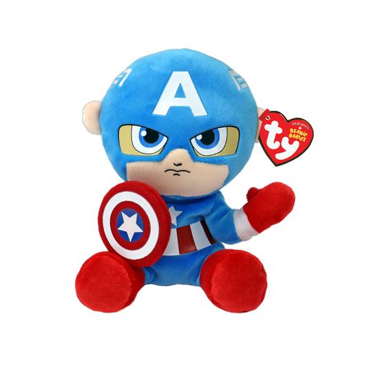 TY Marvel CAPTAIN AMERICA Beanie Babies Regular