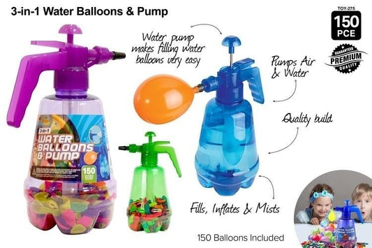 Water Bombs with Pump Bottle 150pcs