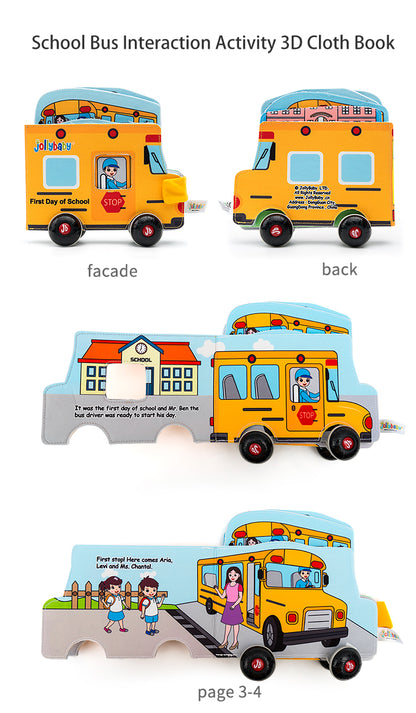 Jollybaby - Fabric Book -School Bus