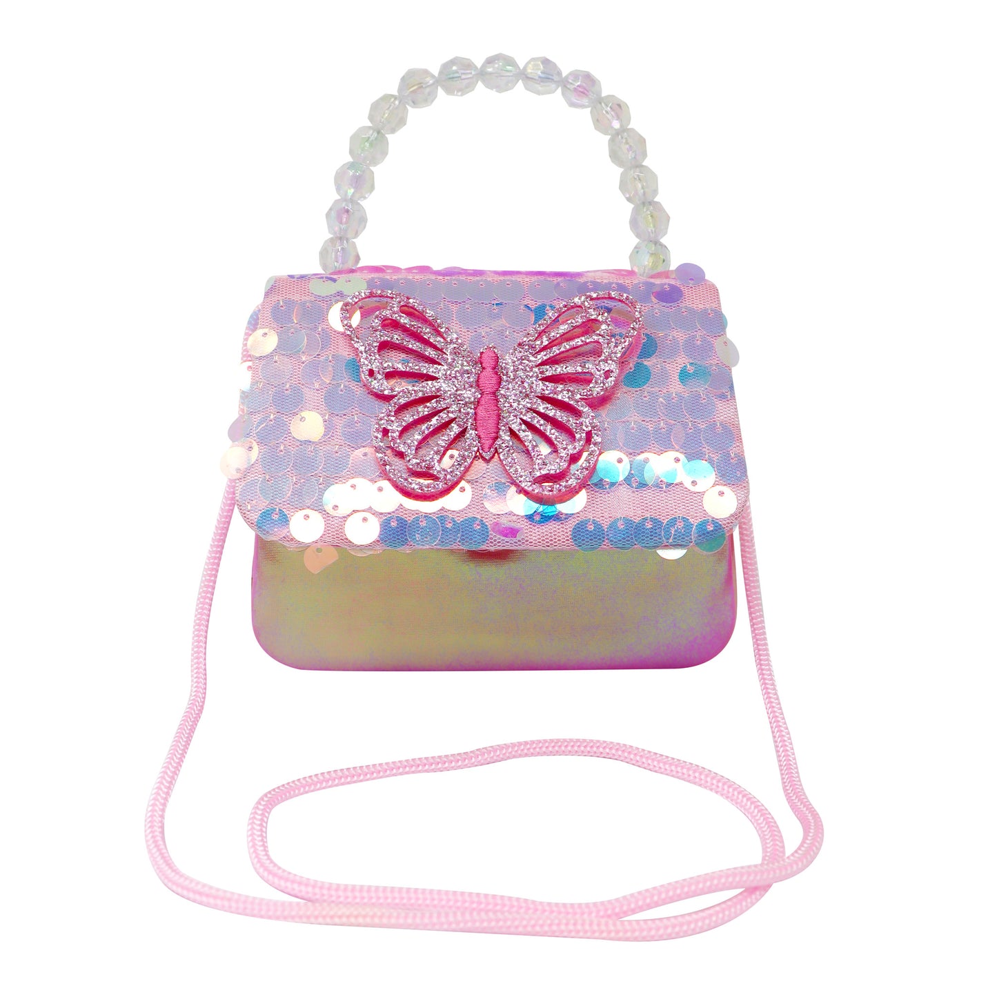 Pink Poppy - Dazzling Butterfly Handbag