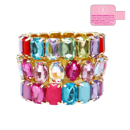 Pink Poppy - Romantics Bejewelled Bracelet