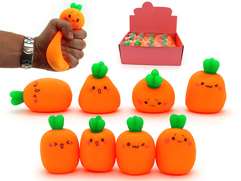 MOULDABLE CLAY SQUEEZE CARROT - 10x6cm