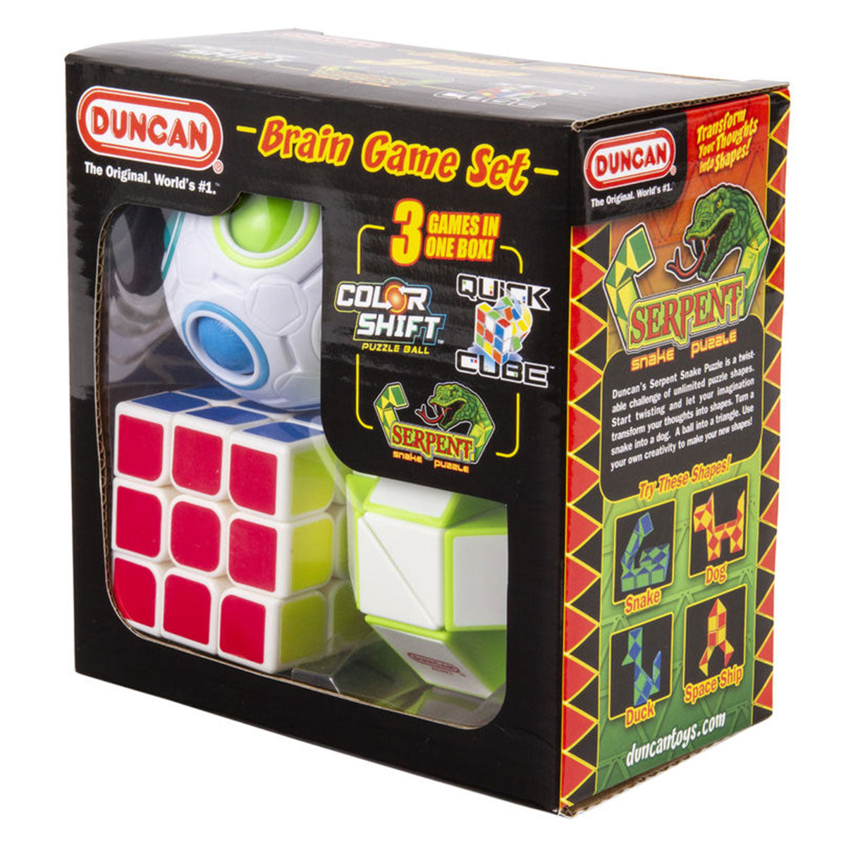 Brain Game Combo Set (Colour Shift, Quick Cube, Serpent Snake Puzzle)