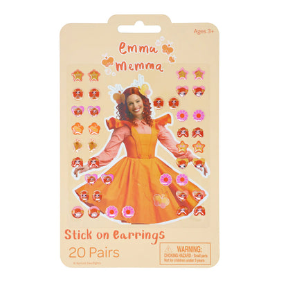 Pink Poppy - Emma Memma Stick On Earrings