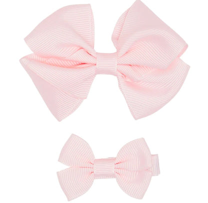 Flo- Small & Medium Clip Bow Set Pink