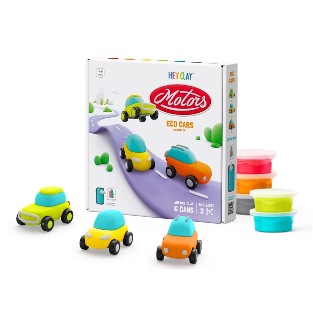 Hey Clay Eco Cars Creative Set