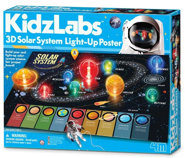 4M - KidzLabs - 3D Solar System Light-up Poster