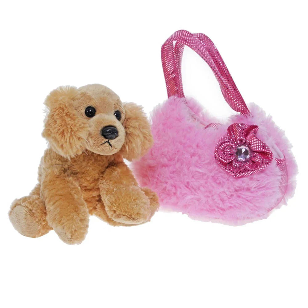 Fancy Pals - Toy Pet Carrier - Cocker Spaniel in Pink Fluffy