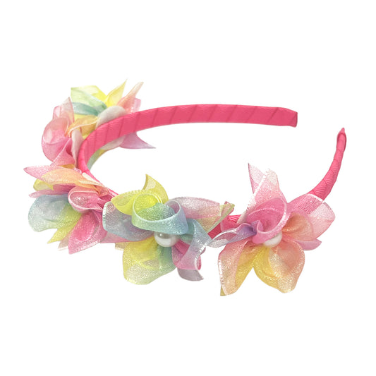 Pink Poppy Unicorn Flower Headband