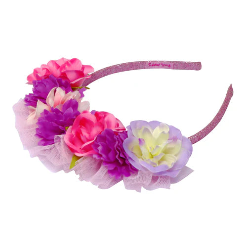 Pink Poppy- Floral Headband