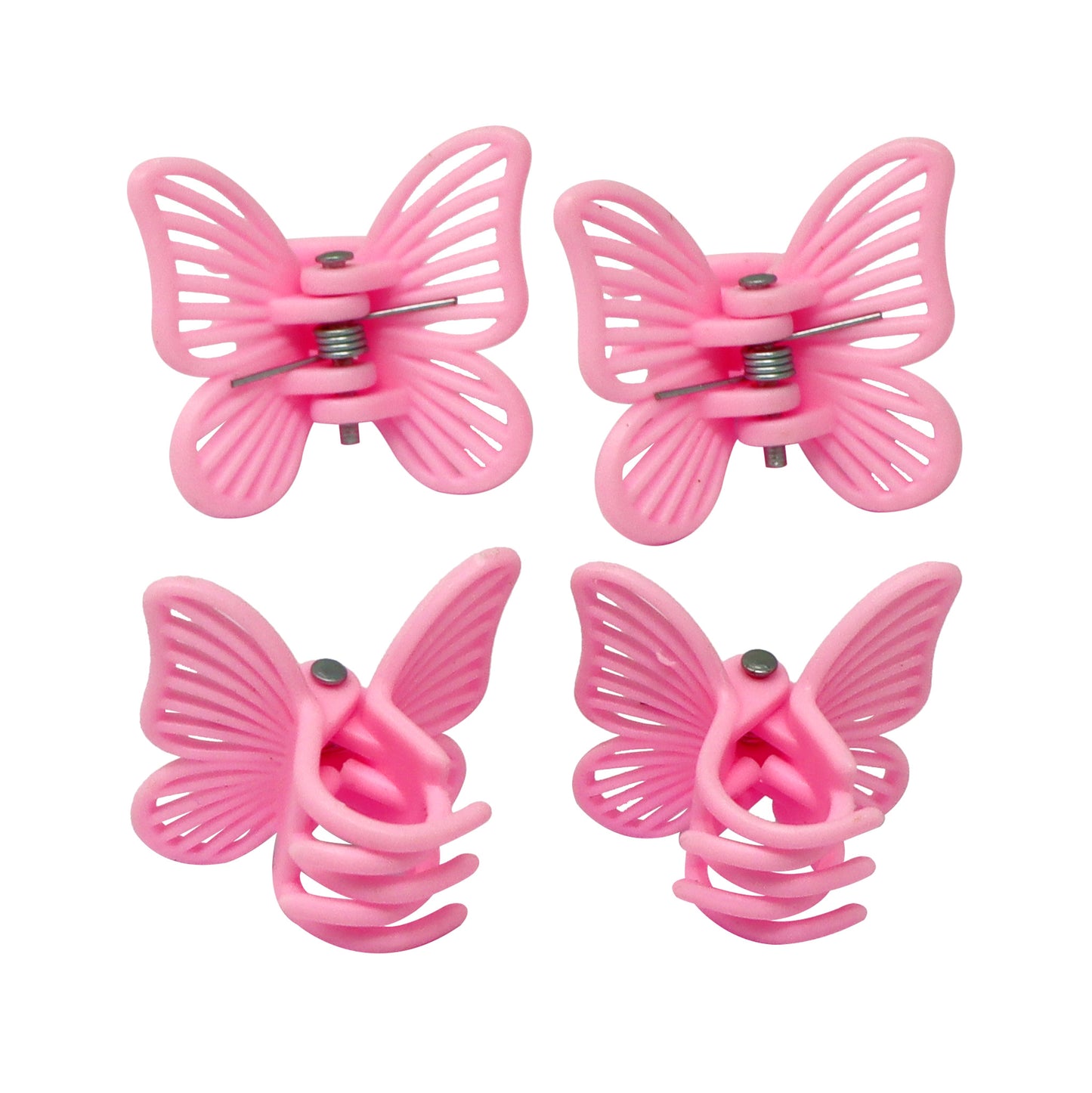 Pink Poppy - Butterfly Claw Hair Clips