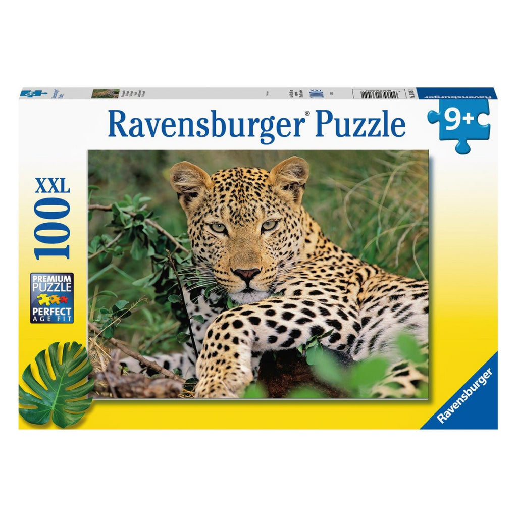 Ravensburger - 100pcs XXL Lounging Leopard Puzzle