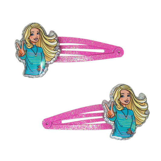 Pink Poppy Barbie Hair Snap Clips