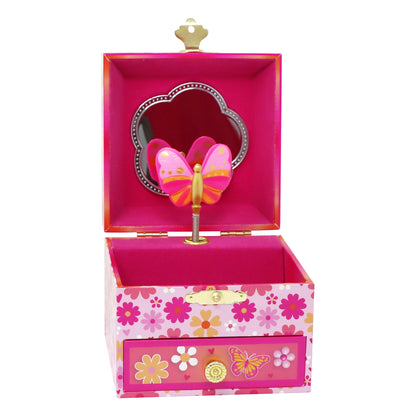 Pink Poppy - Vibrant Vacation Small Musical Jewellery Box