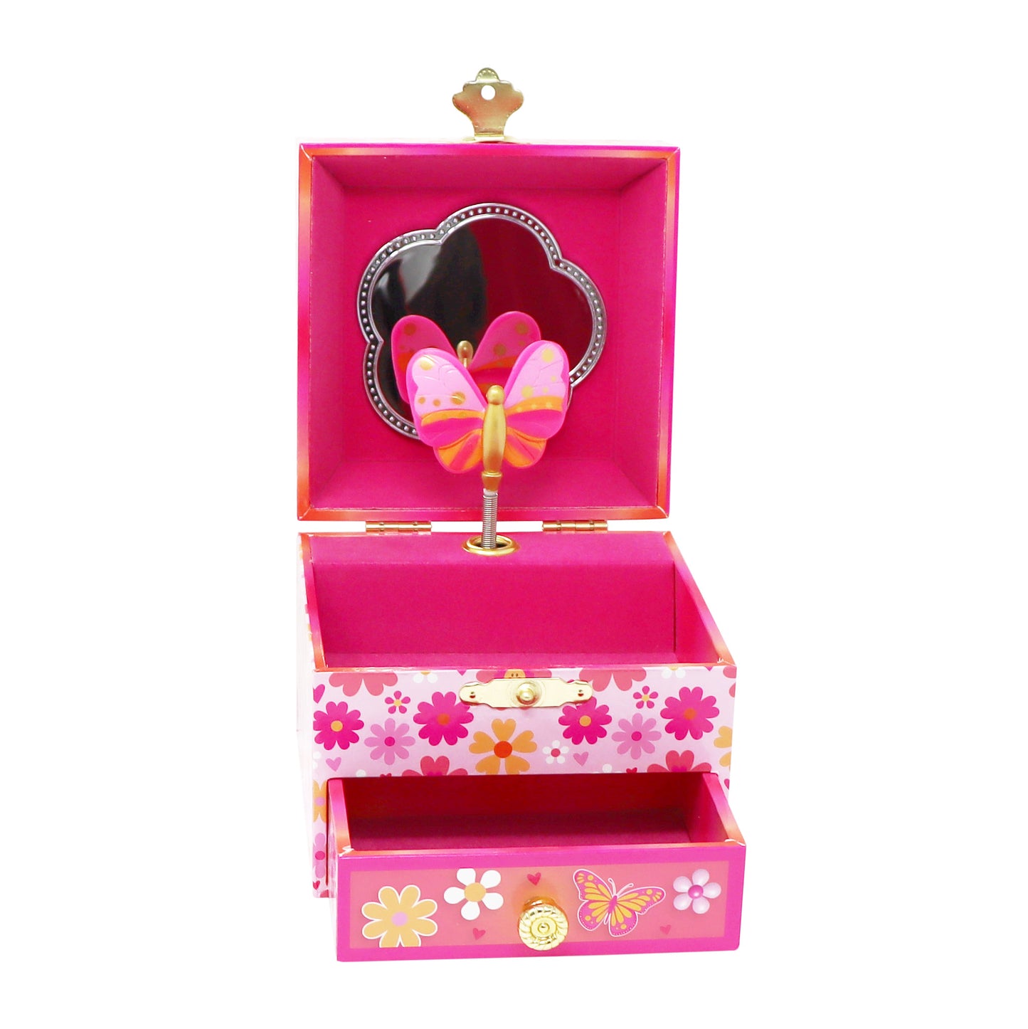 Pink Poppy - Vibrant Vacation Small Musical Jewellery Box