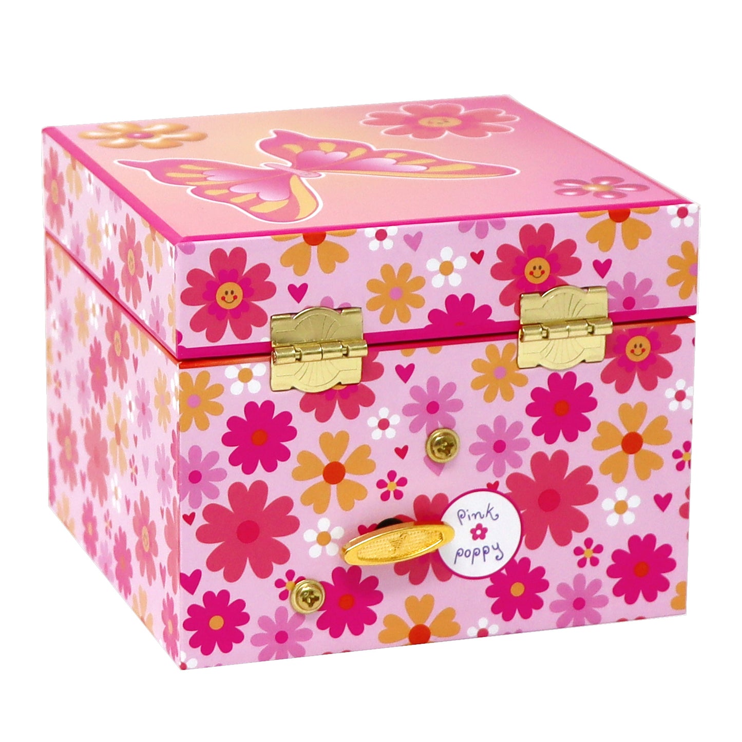 Pink Poppy - Vibrant Vacation Small Musical Jewellery Box