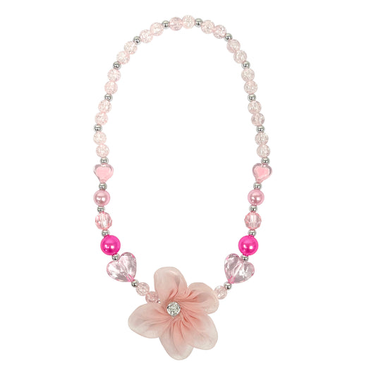 Pink Poppy - Flower Necklace