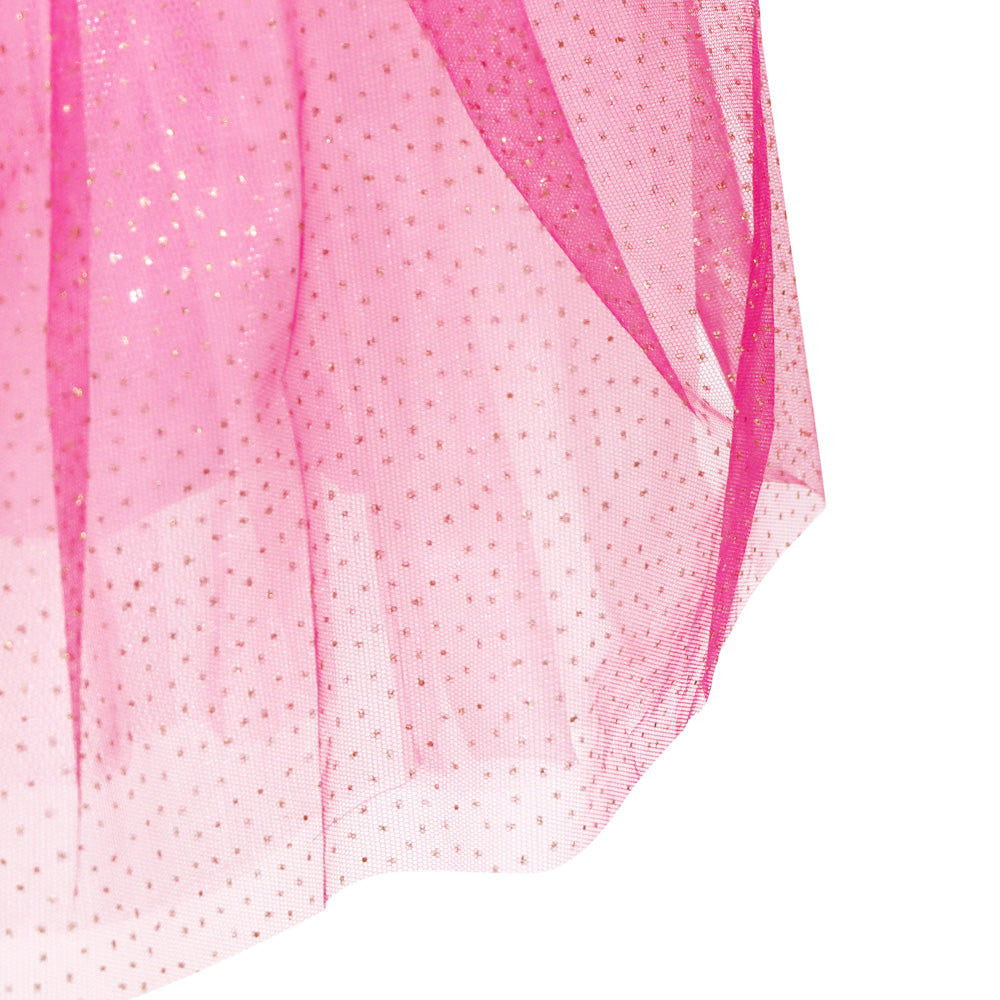 Pink Poppy Princess Rose Velvet Dress with Tulle Skirt