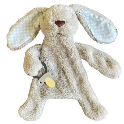 EsKids- Bunny Comforter with Dummy Holder Beige