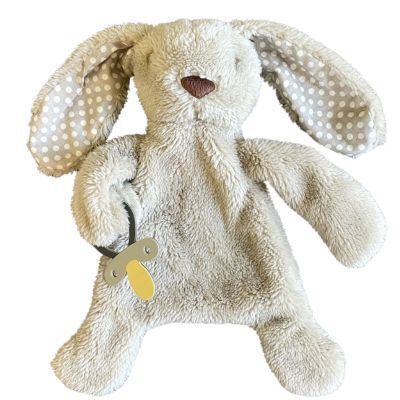 EsKids- Bunny Comforter with Dummy Holder Beige