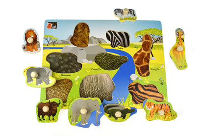 Koala Dreams 2 in 1 Wild Animals Peg Puzzle