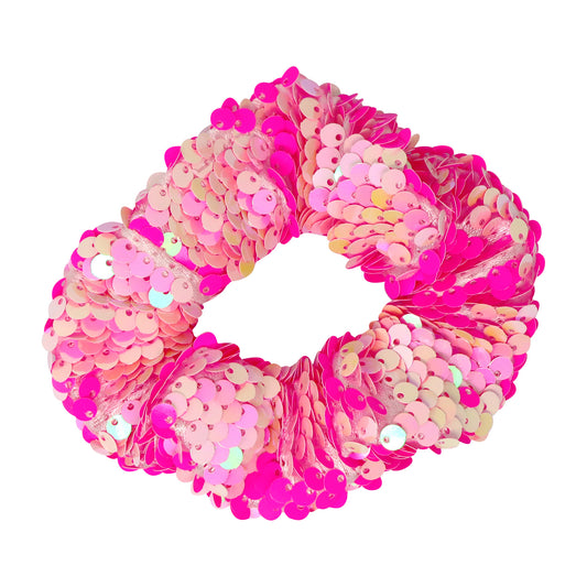 Pink Poppy - Pink Sequin Hair Scrunchie