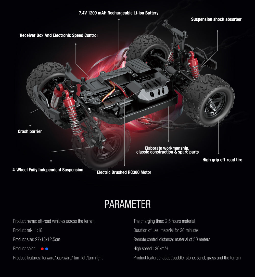 Thunder  1:18 4WD RTR High Speed Truck