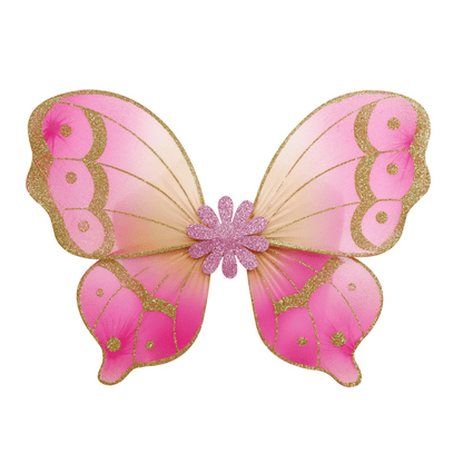 Pink Poppy - Sunset Butterfly Wire Wings