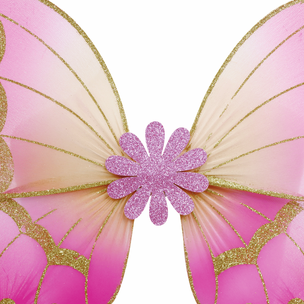 Pink Poppy - Sunset Butterfly Wire Wings