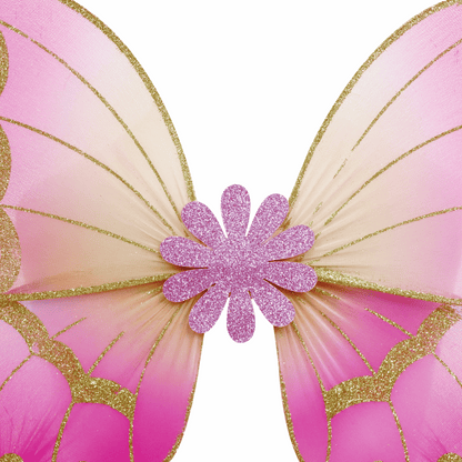 Pink Poppy - Sunset Butterfly Wire Wings