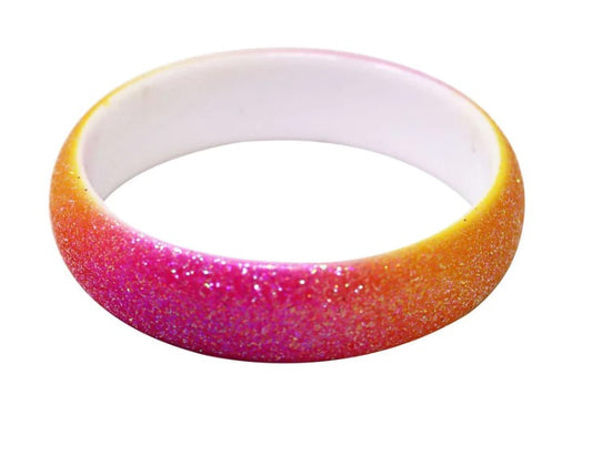 Pink Poppy- Sparkly Glitter Ombre Bangle