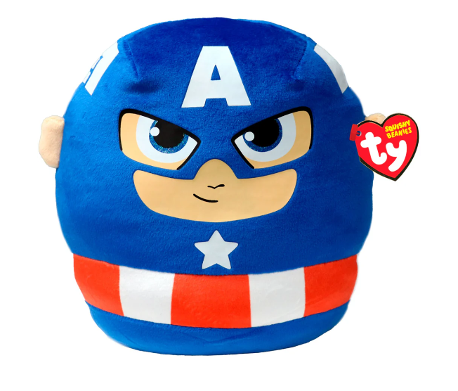 TY Marvel CAPTAIN AMERICA Squish 25cm