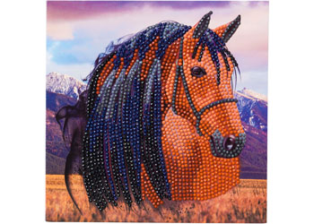 CrystalArt - Horse 18x18cm Card