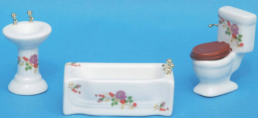 Porcelain Bathroom Set Rectangle Spa