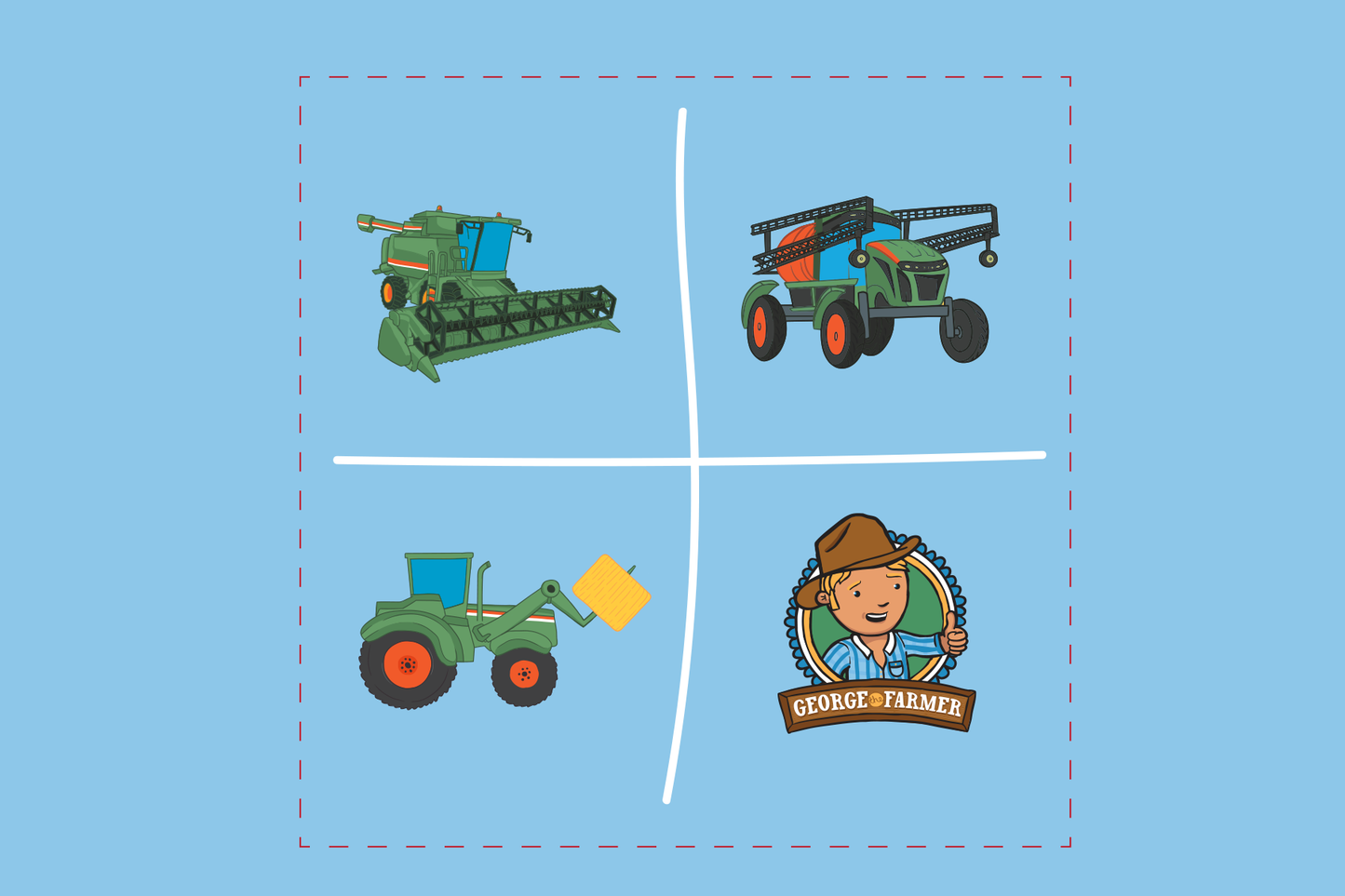 George The Farmer - Machinery Cotton T-Shirt