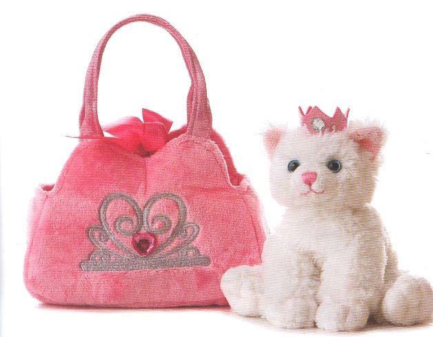 Fancy Pals-Toy Pet Carrier - Princess Cat in Pink Crown Bag