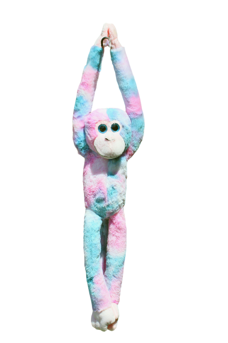 Cotton Candy Elise Monkey Pink Pastel Multi