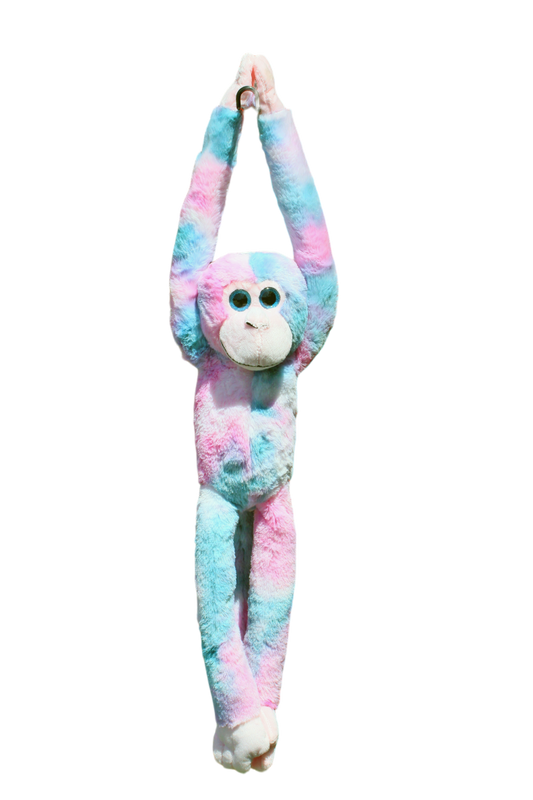 Cotton Candy Elise Monkey Pink Pastel Multi