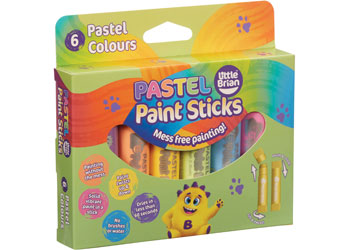 Little Brian Paint Sticks - Pastel 6PK