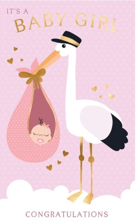 Its A Baby Girl Card